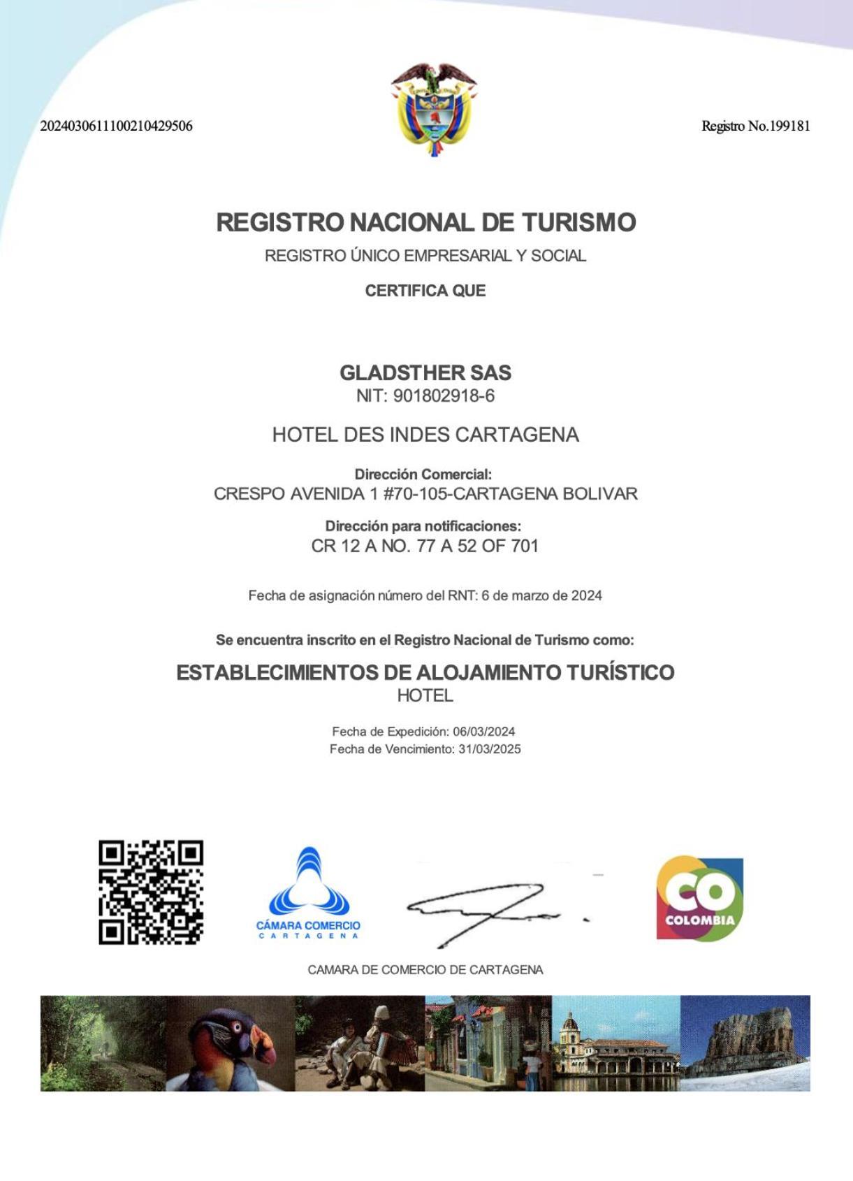 Des Indes Cartagena Hotel Exterior foto